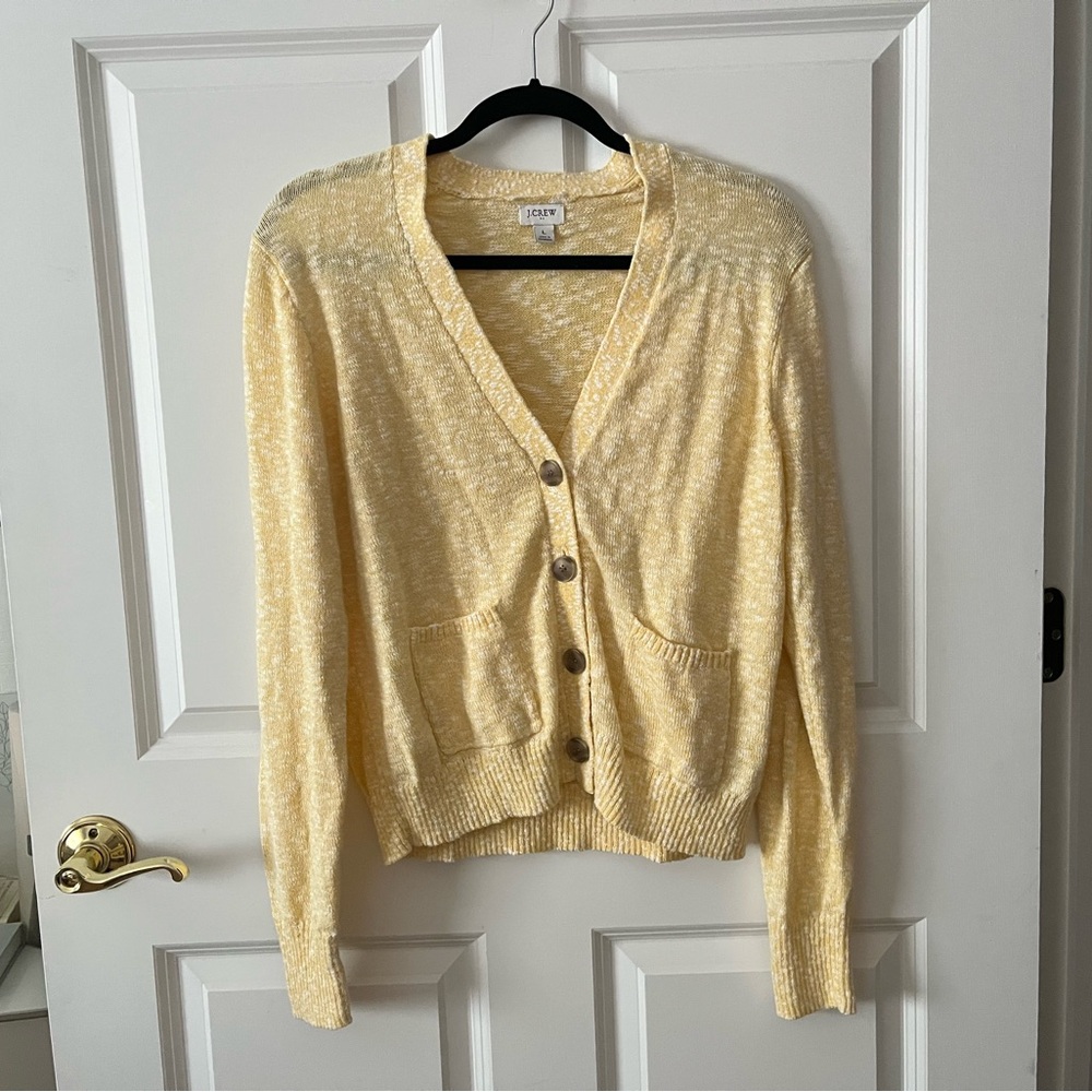 J. Crew Factory Butter Yellow Cardigan